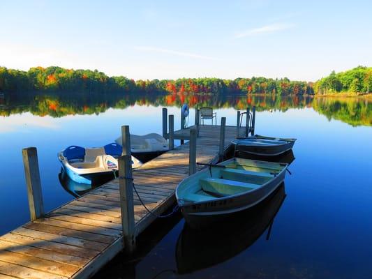 Our dock and view of Herendeene Lake