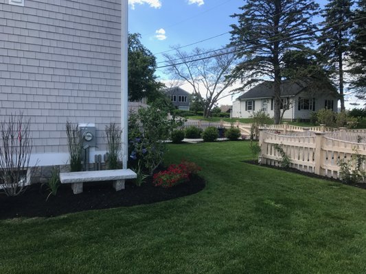 Landscape design and installation, sod, plantings, hard scapes