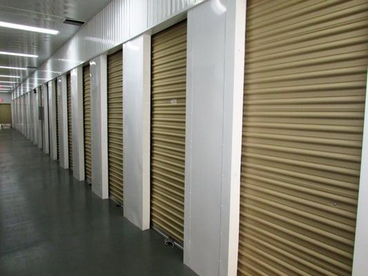 inside storage units.