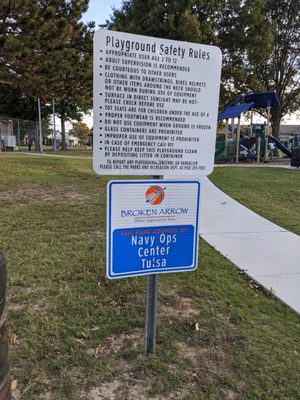 The rules at Vandever Park, Broken Arrow