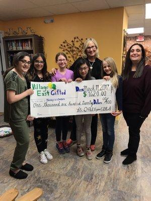 Village East Gifted raises money for Blessings in a Backpack to feed hungry children on Long Island