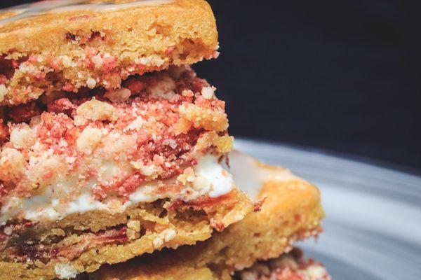 Strawberry Shortcake Ice Cream Sandwiche