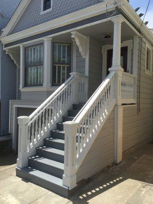 Victorian Stairs and  Landing Renovation, San Francisco