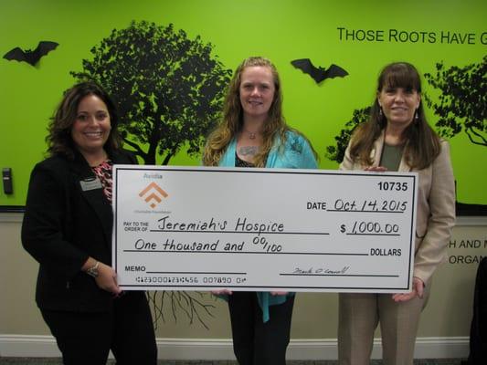 A donation from the Avidia Charitable Foundation for the Westborough Education Foundation