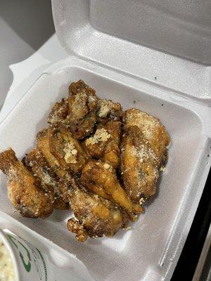 Roasted garlic Parmesan wings