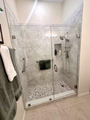 Modern Swing Door Shower Enclosure