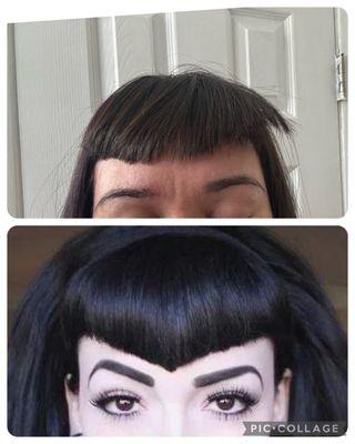 Actual v bang execution by Diane vs v bang inspo photo