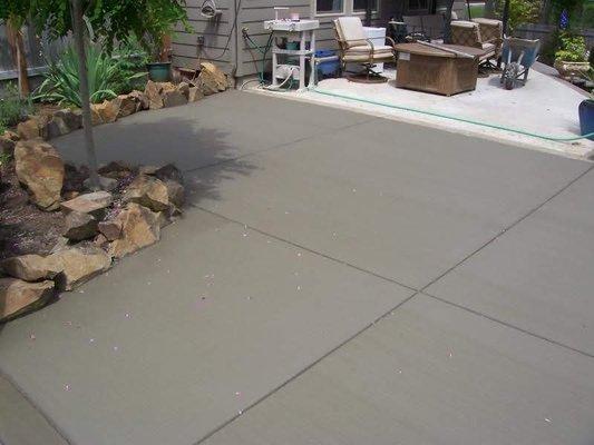 Pour an additional patio