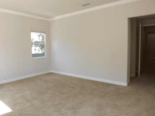 Interior Painting of Rental House in Antelope - Crown molding, window frams, window sills, baseboards, molding, & doors!