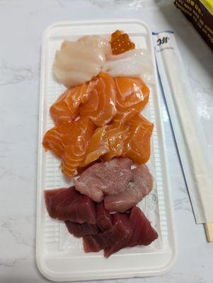 sashimi set ($24 as of September 2024)