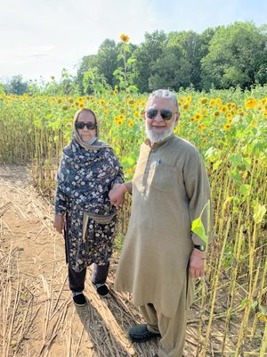 We enjoyed greatly the sea of sunflower beauty.