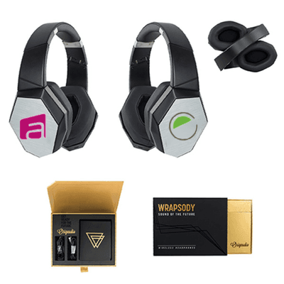 Branded tech gifts - headphones, speakers, earbuds, phone charges, power banks, and more!