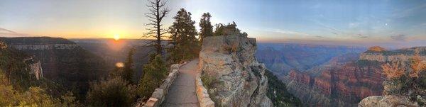 the sun and the moon from Bright Angel Point