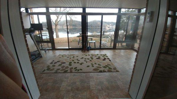 Homeowner loves their new Tarkett vinyl in their sunroom.