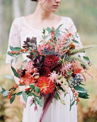 My Bridal Bouquet from my visit to The Wild West Flower Workshop in Montana