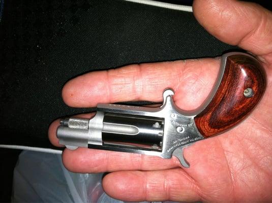 1/2" longer than a "I" Phone! 22magnum 5 shot revolver. Sweet!!!