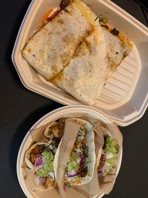 3-Tacos, Steak Fajita Quesadilla