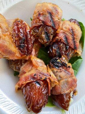 Bacon wrapped dates