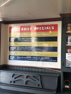 Daily special board as of 01/11/23.