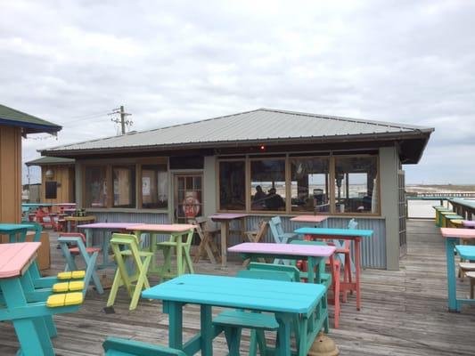 Here's the bar / indoor seating area where we ate lunch. They had gas heaters keeping the place cozy in late January.