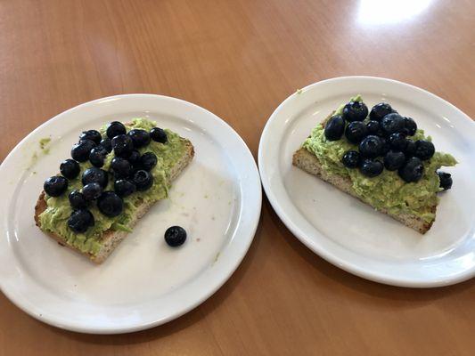 Blueberry avocado toast