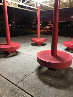 Waiting area for the shuttle