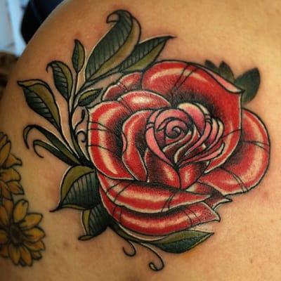 Neo traditional Rose by Matt Mosher