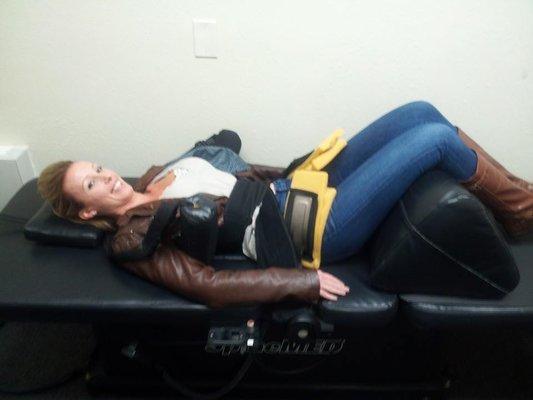 Lower back Decompression relieving the pain