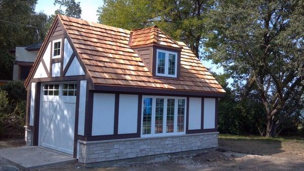 Designed and built garden shed for customer