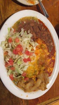 Stuffed sopapilla with ground beef