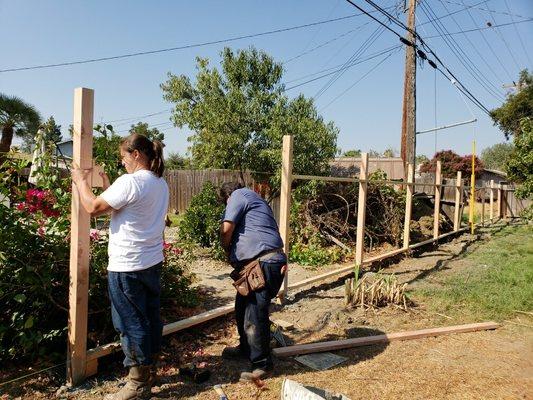 wood fencing