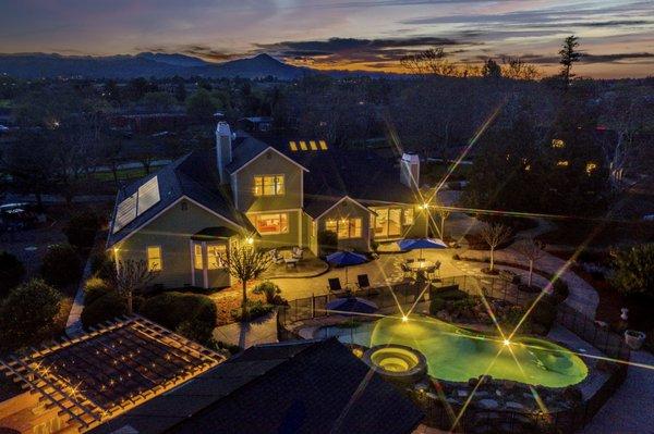 Night time shot of residential treatment facility Embark at San Martin