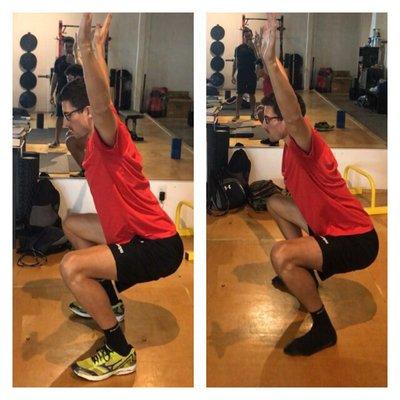 Fixing the overhead squat with ankle and hip mobility corrective exercises