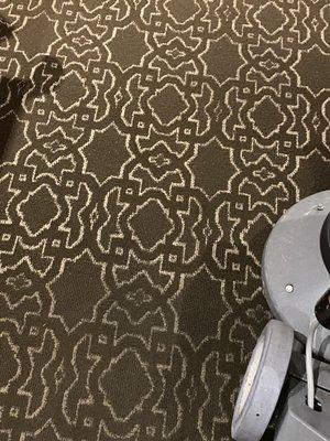 Cleaning restaurant carpet