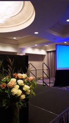 Floral Arrangement made for a woman's conference event for 300 + at Hilton hotel