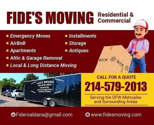 Fide's Moving Services