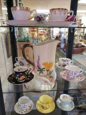 English bone china cups and saucers