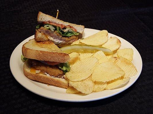 Hungry Man Chicken Fried Steak Sandwich.