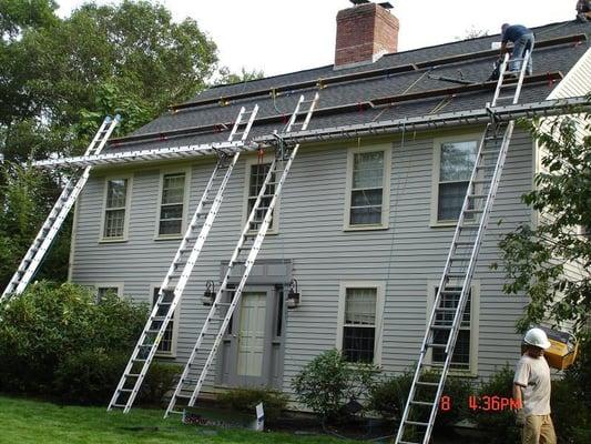 Climbing the siding