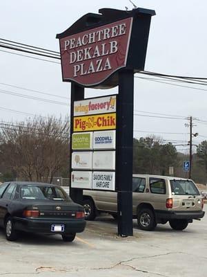 Sign on Peachtree Industrial