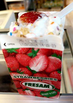 Caja de Fresas con Crema