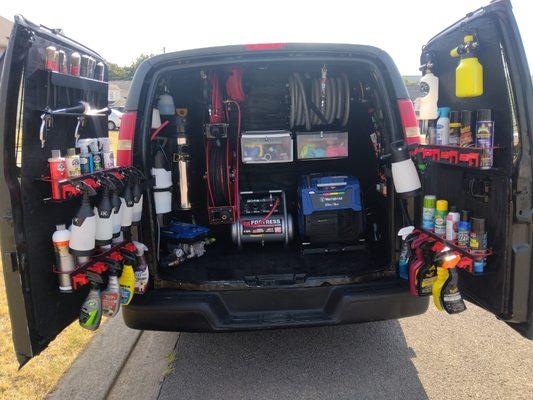 My Work van setup & Tools Ready to Detail your car in High Professional Quality