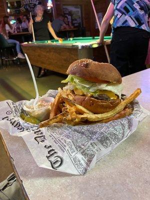 California cheese burger basket.