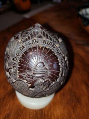 Hand carved coconut shell