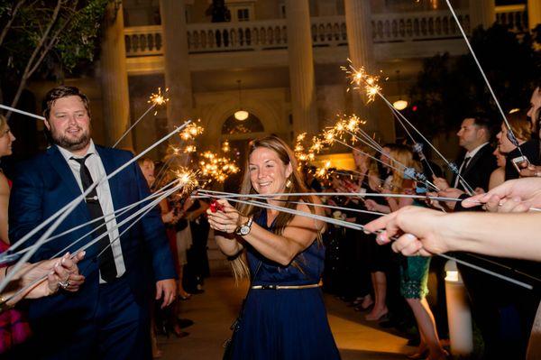 Lindsey lighting sparklers at the end of the night, Such a fun picture!