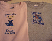 Personalized Flower girl and Ring Bearer t-shirts