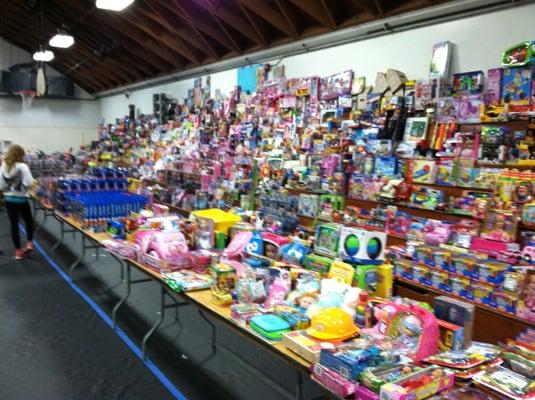 The toy room after the hard work. Wow! That's a lot of toys!