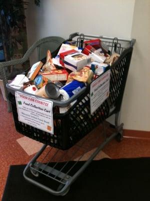 Ladybug donated 113 pounds of food to the Waconia Food Shelf in November.  It feels great to give!