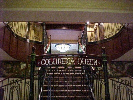 Columbia Queen luxury cruise ship master staircase