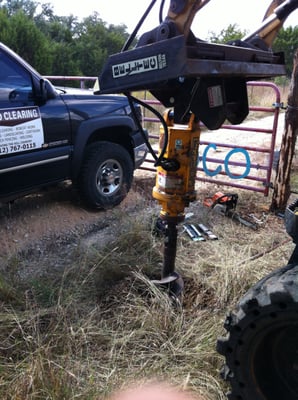 POST HOLE DRILLING IN DRIPPING SPRINGS TX